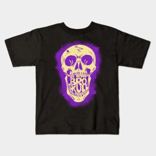 Broskull Logo V.1 Skeletor Design Full Size logo Kids T-Shirt